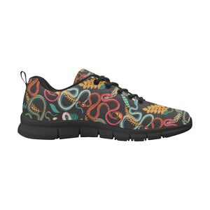Colorful snake plant pattern Women's Sneaker Shoes