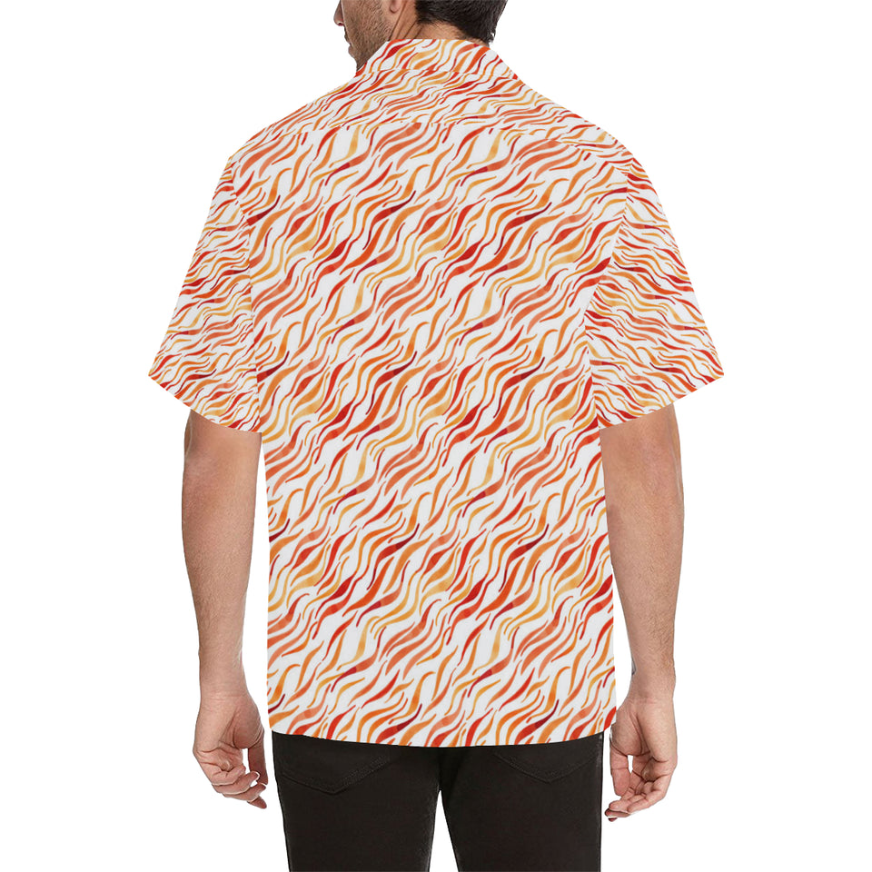 Fire flame watercolor pattern Men's All Over Print Hawaiian Shirt