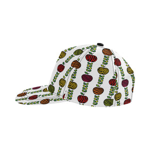 colorful apples leave zebra stripe All Over Print Snapback Cap