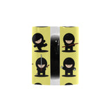 Cute ninja yellow background Morphing Mug Heat Changing Mug