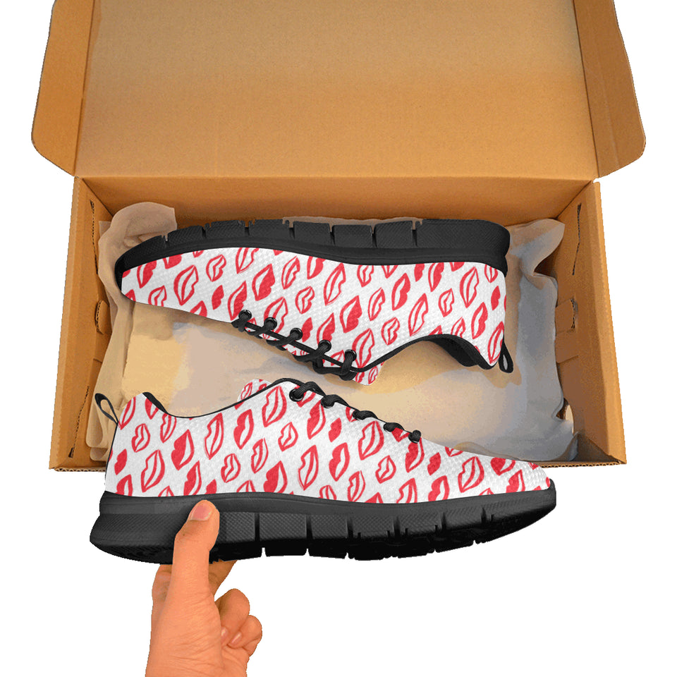 Lips Pattern Print Design 05 Men's Breathable Sneakers ( Model 055)