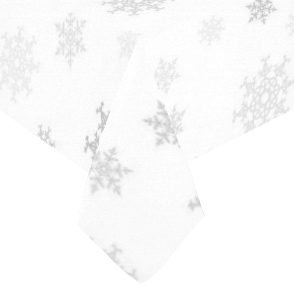 Snowflake pattern white background Tablecloth