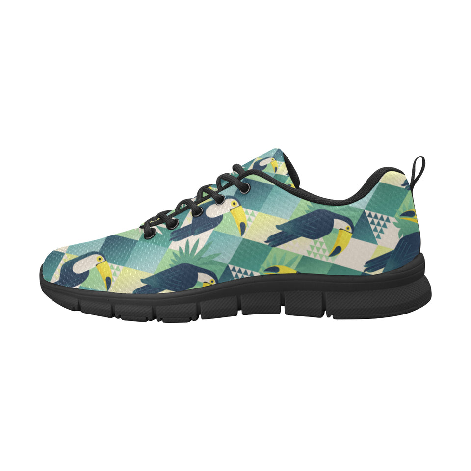 Toucan tropical leaves design pattern Women's Sneaker Shoes