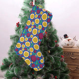 Passion fruit blue background Christmas Stocking