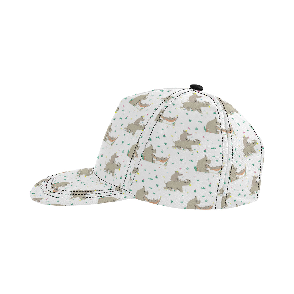 Cute Rhino pattern background All Over Print Snapback Cap