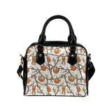 Sloths hanging on the tree pattern Shoulder Handbag