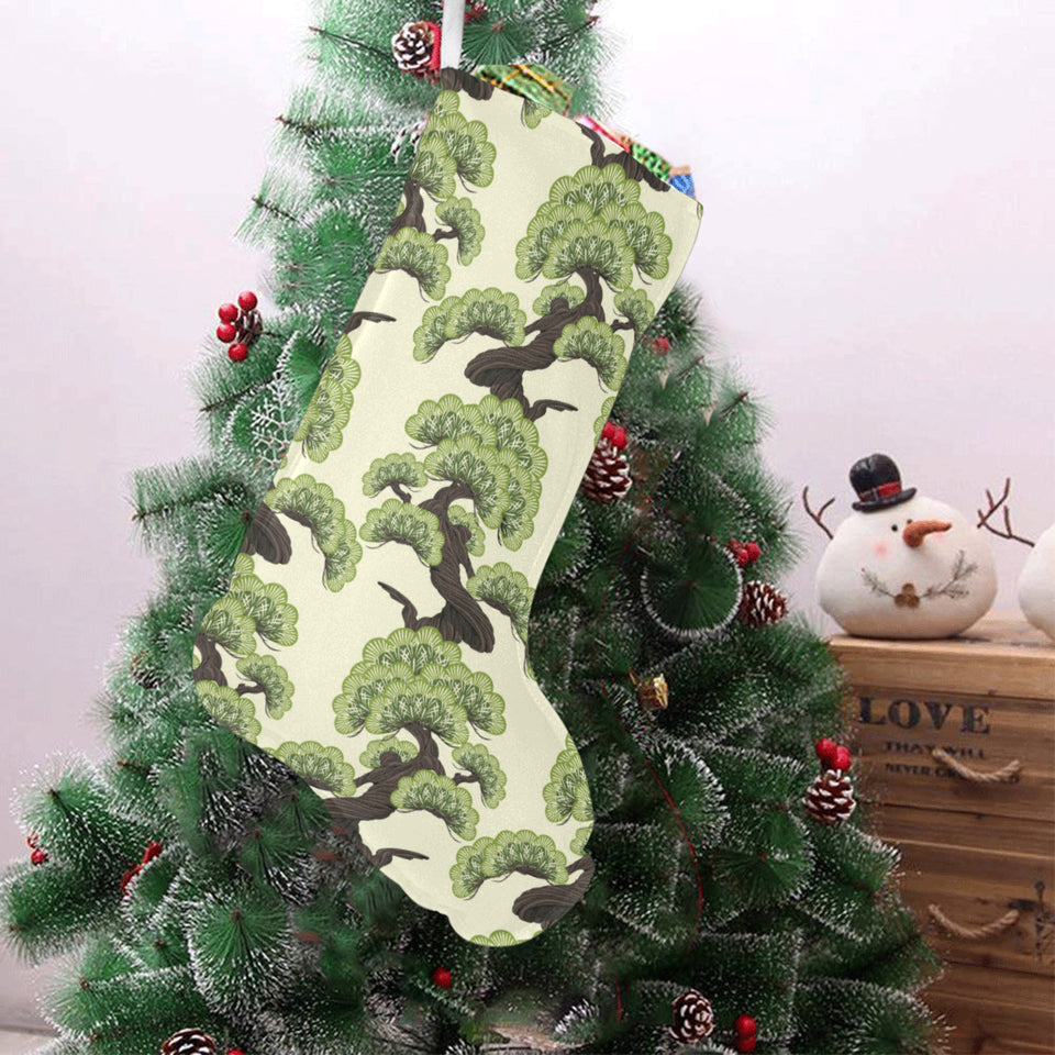Bonsai pattern Christmas Stocking