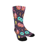 Colorful donut glaze pattern Crew Socks