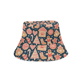 Christmas gingerbread cookie pattern Unisex Bucket Hat
