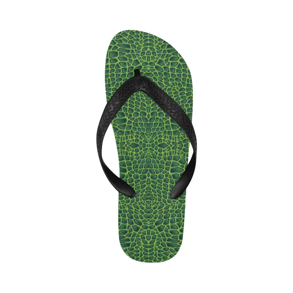 Crocodile Skin Printed Unisex Flip Flops
