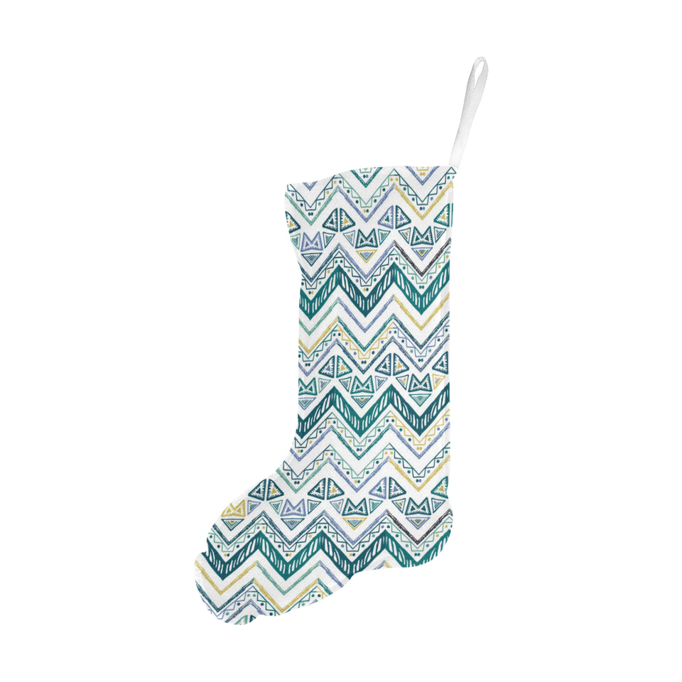 zigzag chevron paint design pattern Christmas Stocking