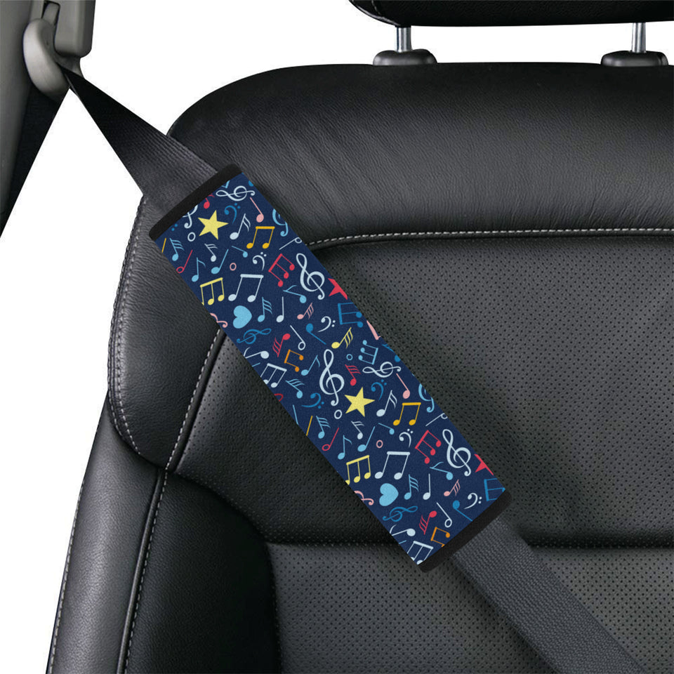 Music Notes Pattern Print Design 03 Car Seat Belt Cover