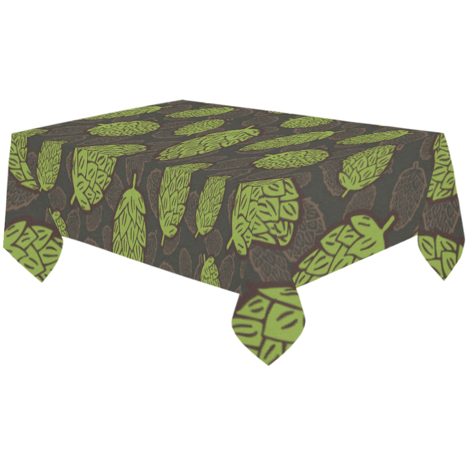 Hop pattern black background Tablecloth