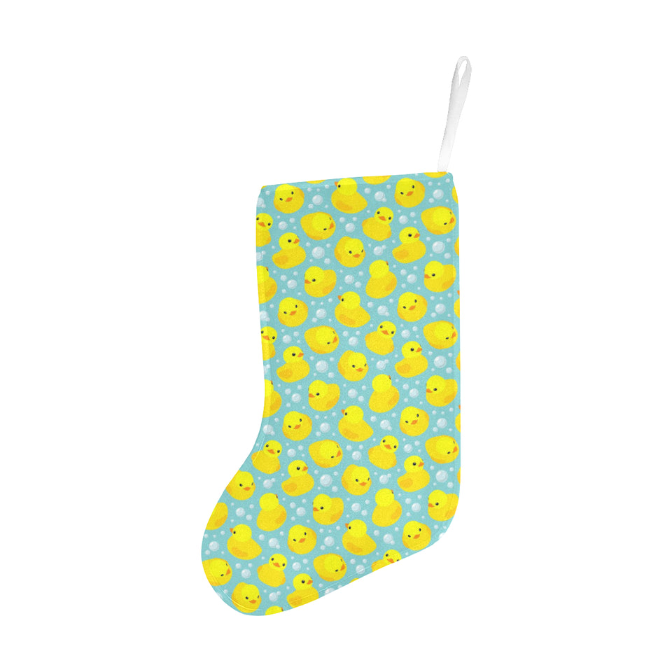 Duck Toy Pattern Print Design 03 Christmas Stocking