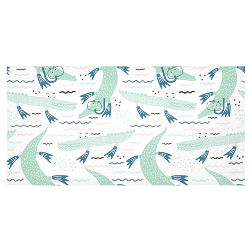 Crocodile diver pattern Tablecloth