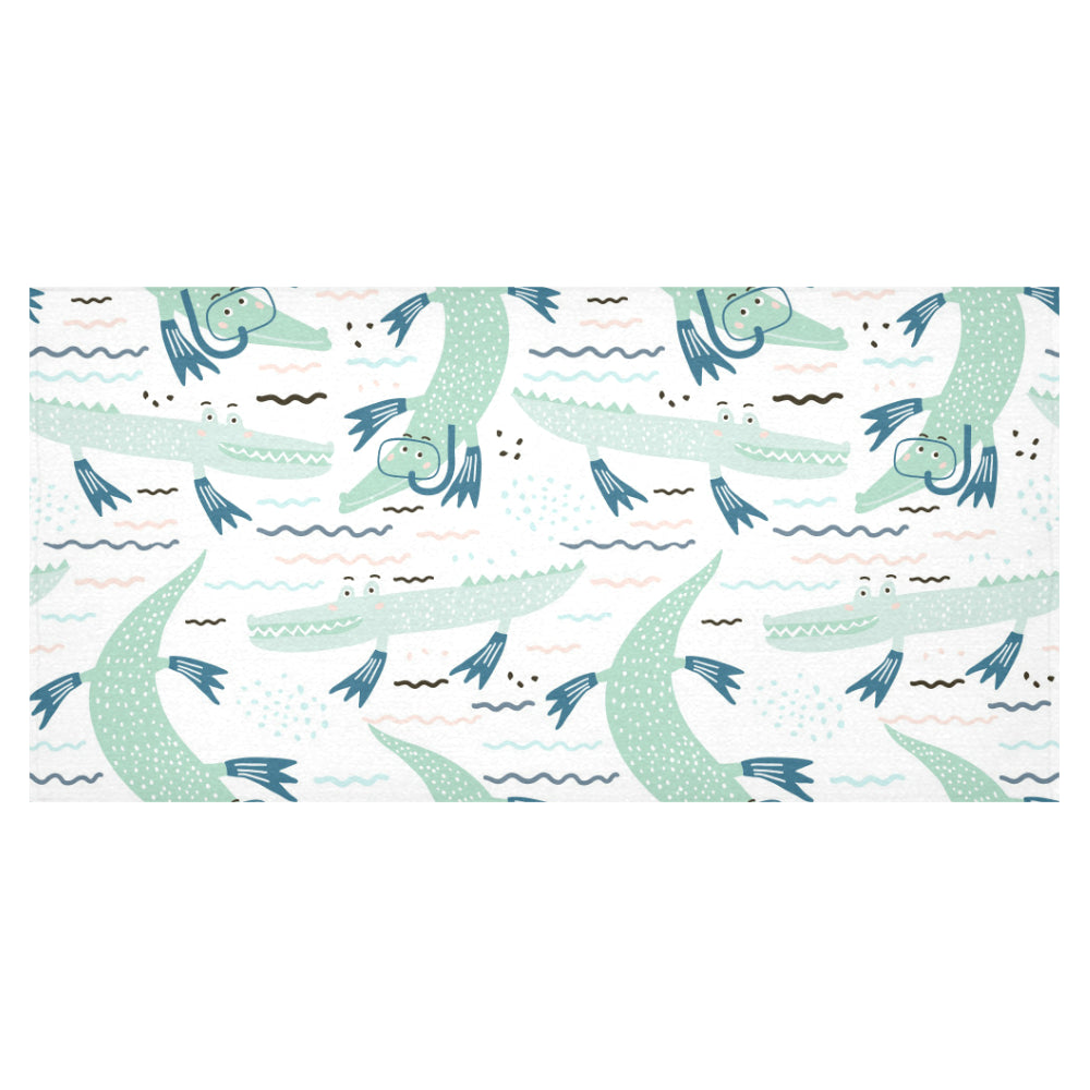 Crocodile diver pattern Tablecloth