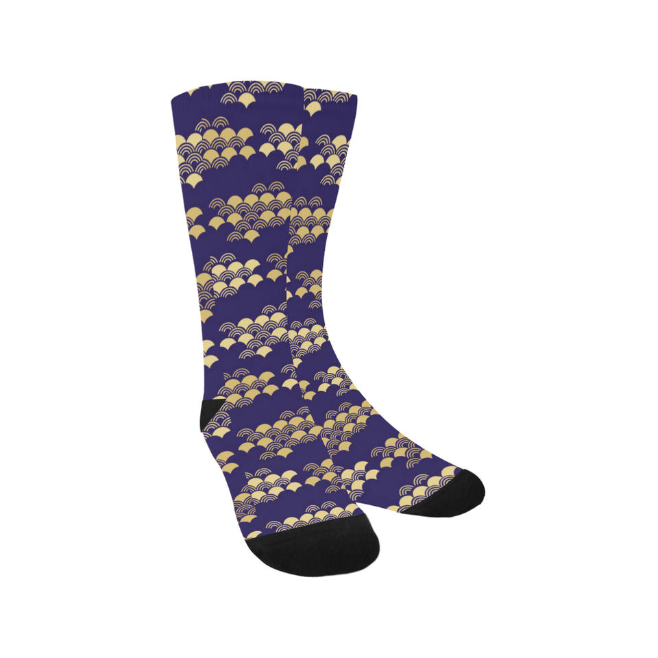 Beautiful japanese fan pattern Crew Socks