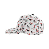 Cool rooster chicken cock floral ornament backgrou All Over Print Snapback Cap