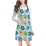 Alien Pattern Print Design 04 All Over Print Adjustable Apron