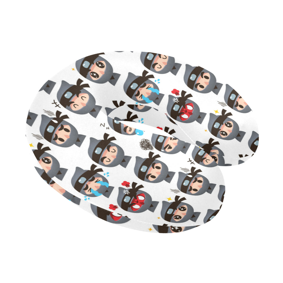 Cute ninja design pattern U-Shaped Travel Neck Pillow
