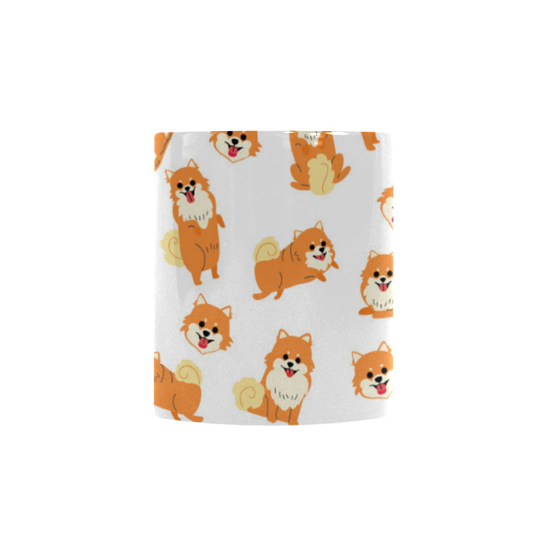 Brown pomeranian pattern Morphing Mug Heat Changing Mug