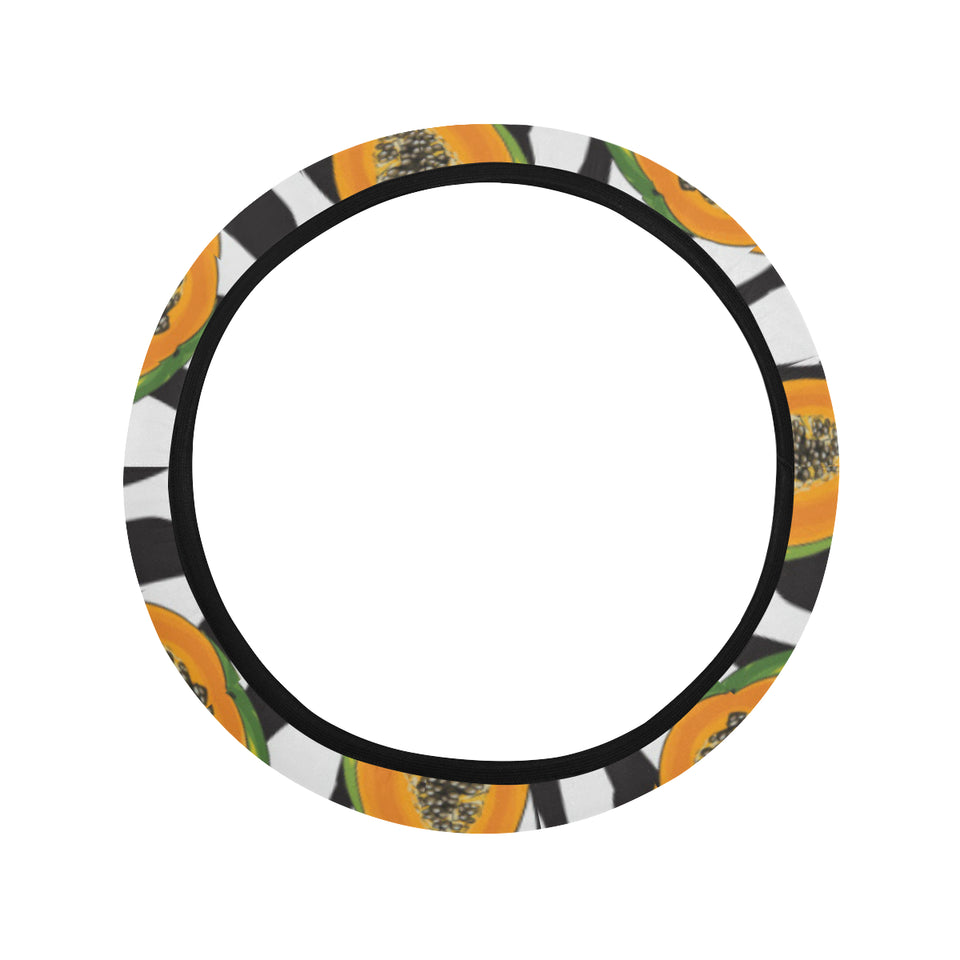 papaya design pattern Car Steering Wheel Cover