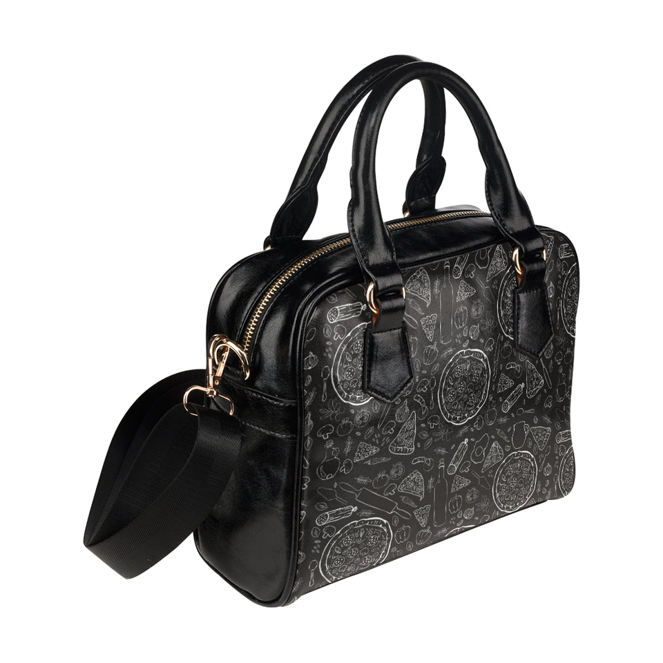 Pizza pattern Shoulder Handbag