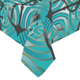 Anchor nautical green background Tablecloth