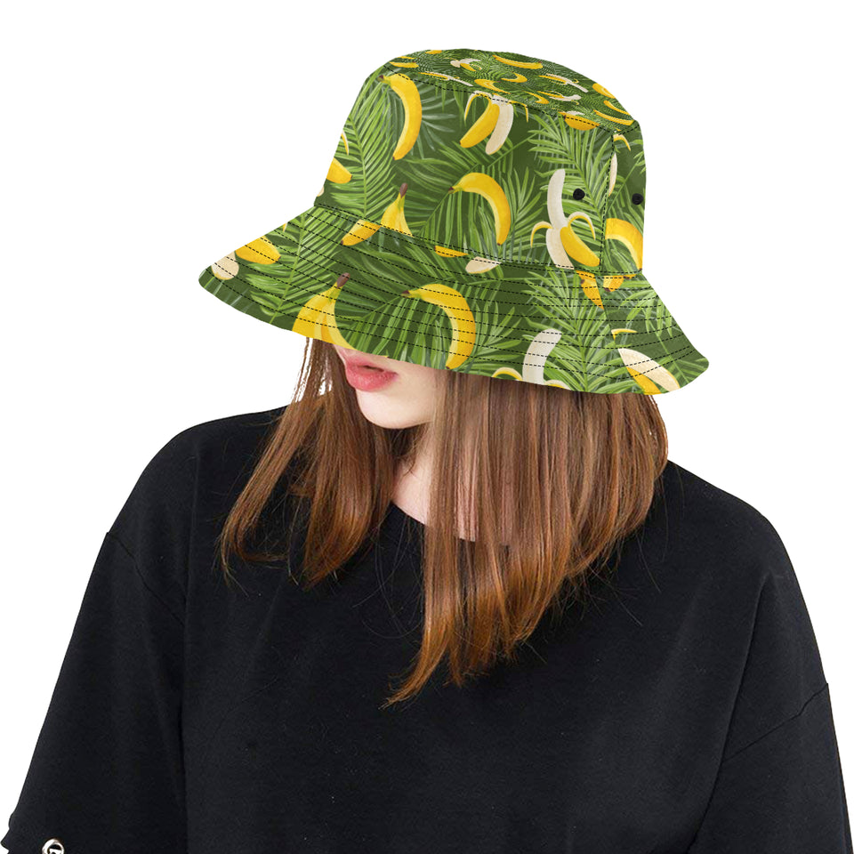 Banana Palm Leaves pattern Unisex Bucket Hat