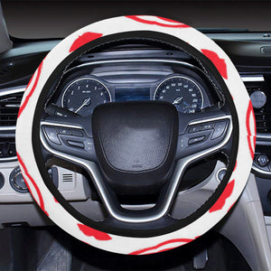 Lips Pattern Print Design 05 Car Steering Wheel Cover