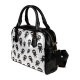 Ninja pattern plaid background Shoulder Handbag