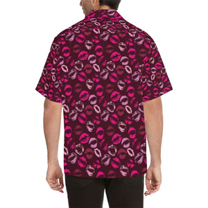 Lips Pattern Print Design 03 Men's All Over Print Hawaiian Shirt (Model T58)