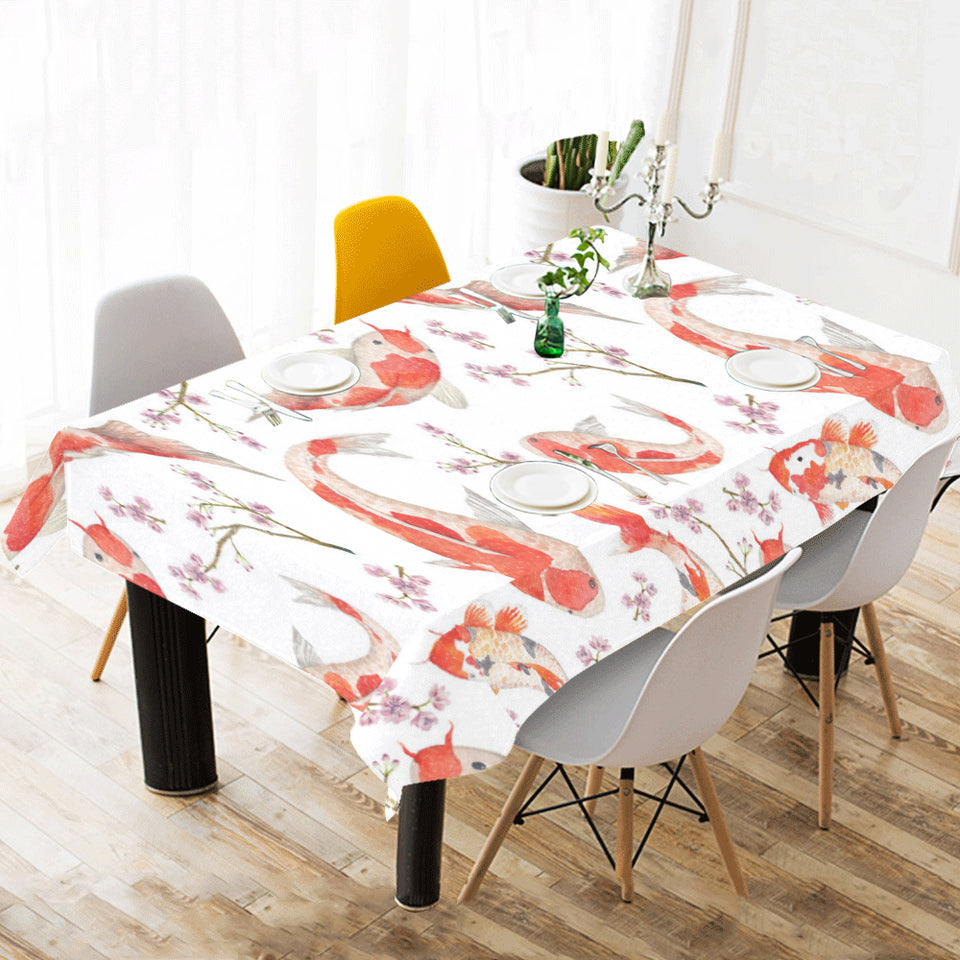Watercolor fancy carp pattern Tablecloth