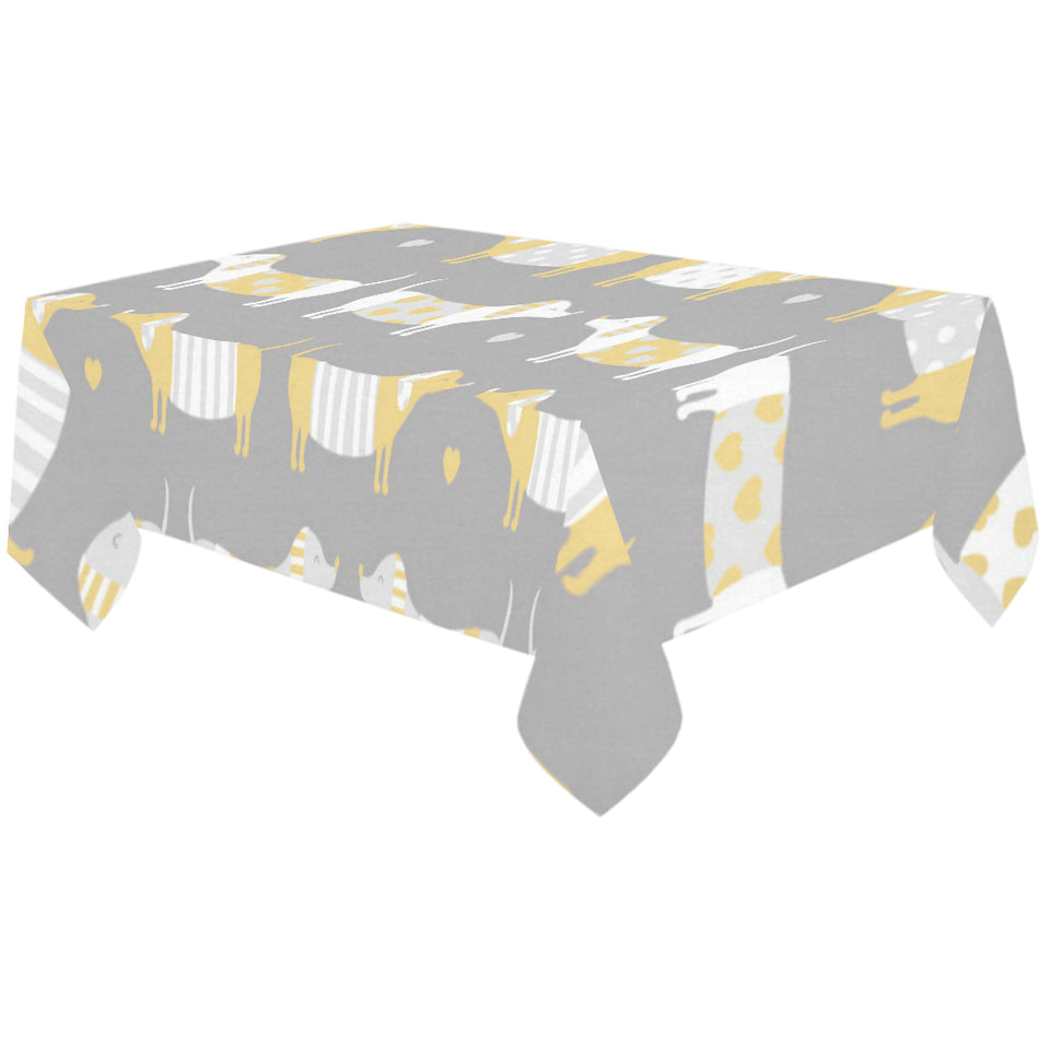 Cute dachshund dog pattern Tablecloth