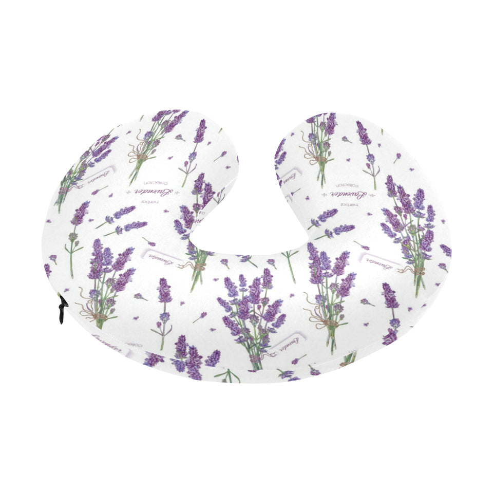 lavender flower design pattern U-Shaped Travel Neck Pillow