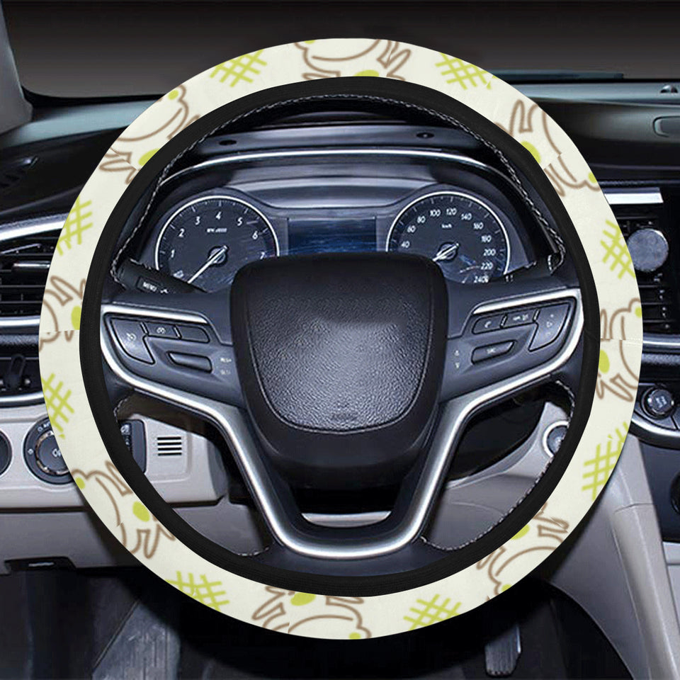 Cute cartoon frog baby pattern Car Steering Wheel Cover