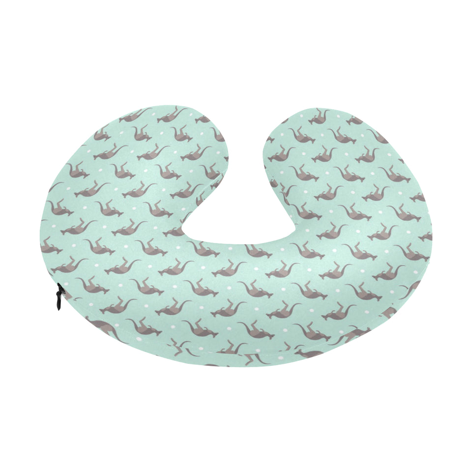 Kangaroo pattern background U-Shaped Travel Neck Pillow
