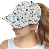 Hand drawn space elements space rocket star planet All Over Print Snapback Cap