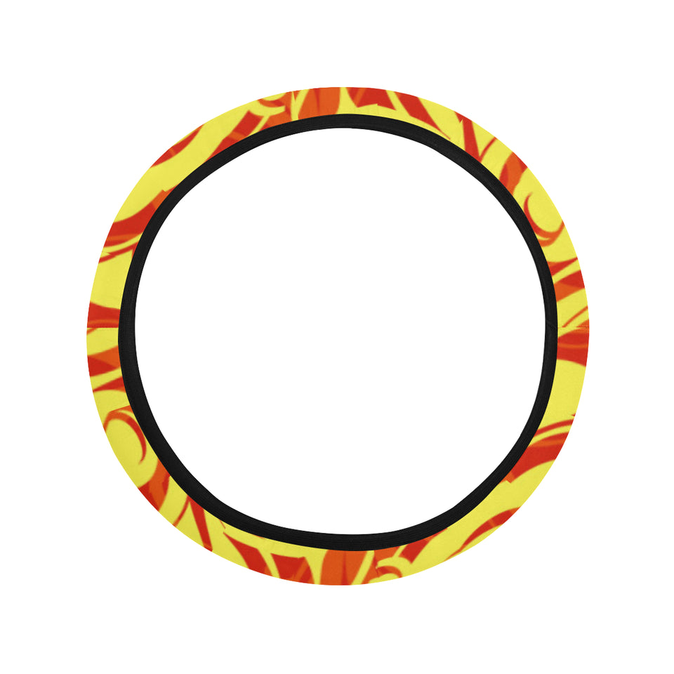Fire flame design pattern Car Steering Wheel Cover