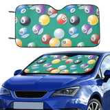 Billiard Ball Pattern Print Design 01 Car Sun Shade