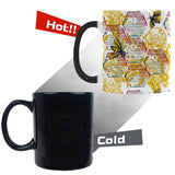 Cool Bee honeycomb leaves pattern Morphing Mug Heat Changing Mug