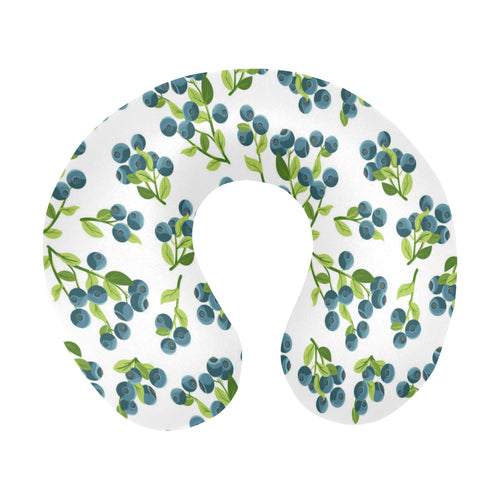 blueberry white background U-Shaped Travel Neck Pillow