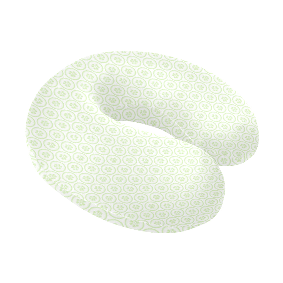 Cucumber pattern background U-Shaped Travel Neck Pillow
