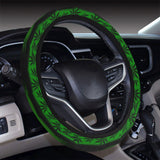 Canabis Marijuana Weed Pattern Print Design 04 Car Steering Wheel Cover