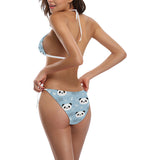 Cute panda pattern Sexy Bikinis Two-Piece Swimsuits