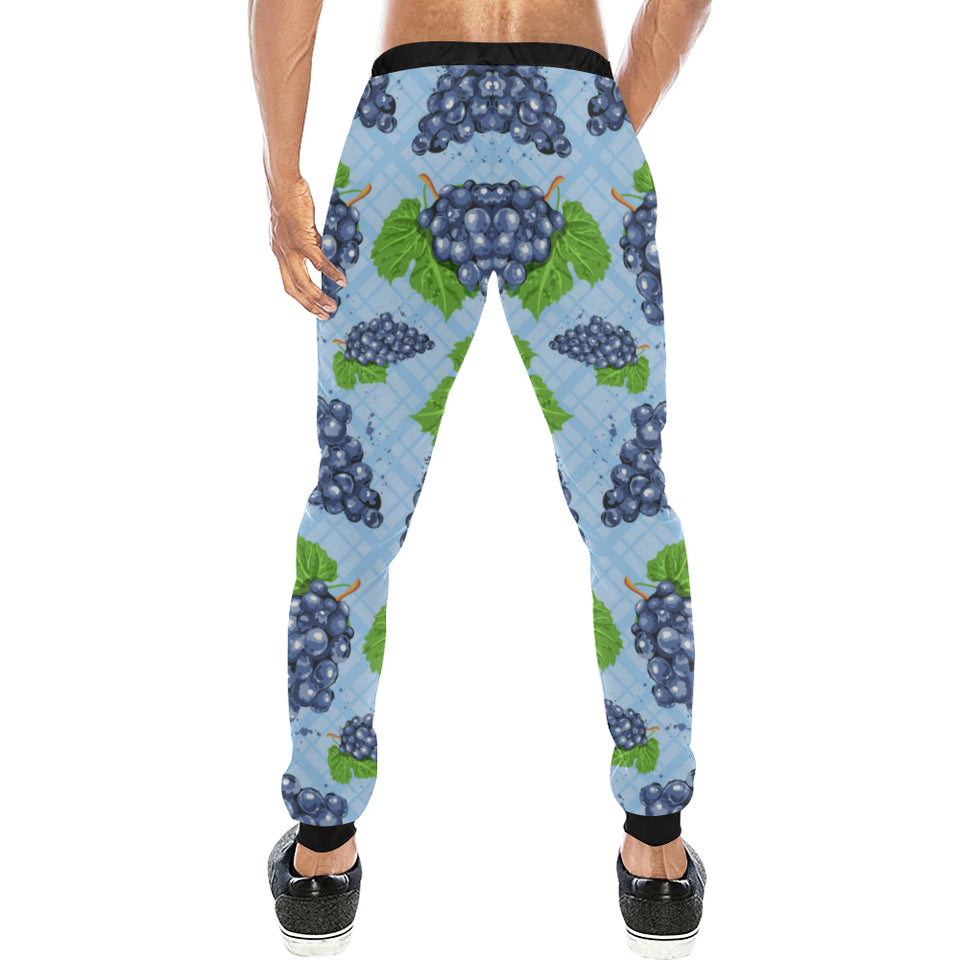 Watercolor grape pattern Unisex Casual Sweatpants