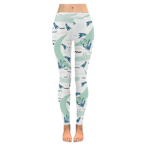 Crocodile diver pattern Women's Legging Fulfilled In US