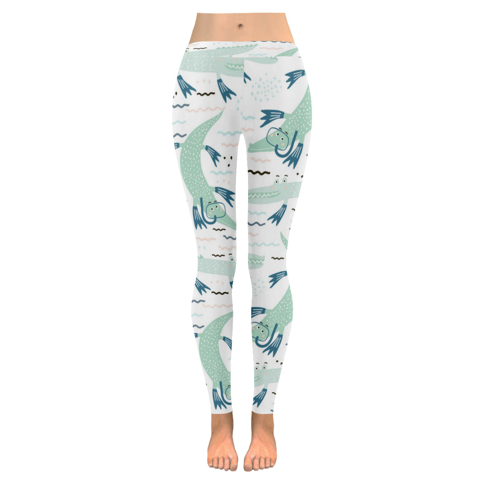 Crocodile diver pattern Women's Legging Fulfilled In US