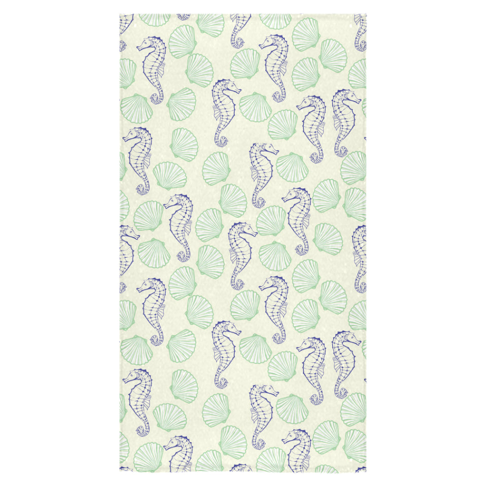 Seahorse shell pattern Bath Towel