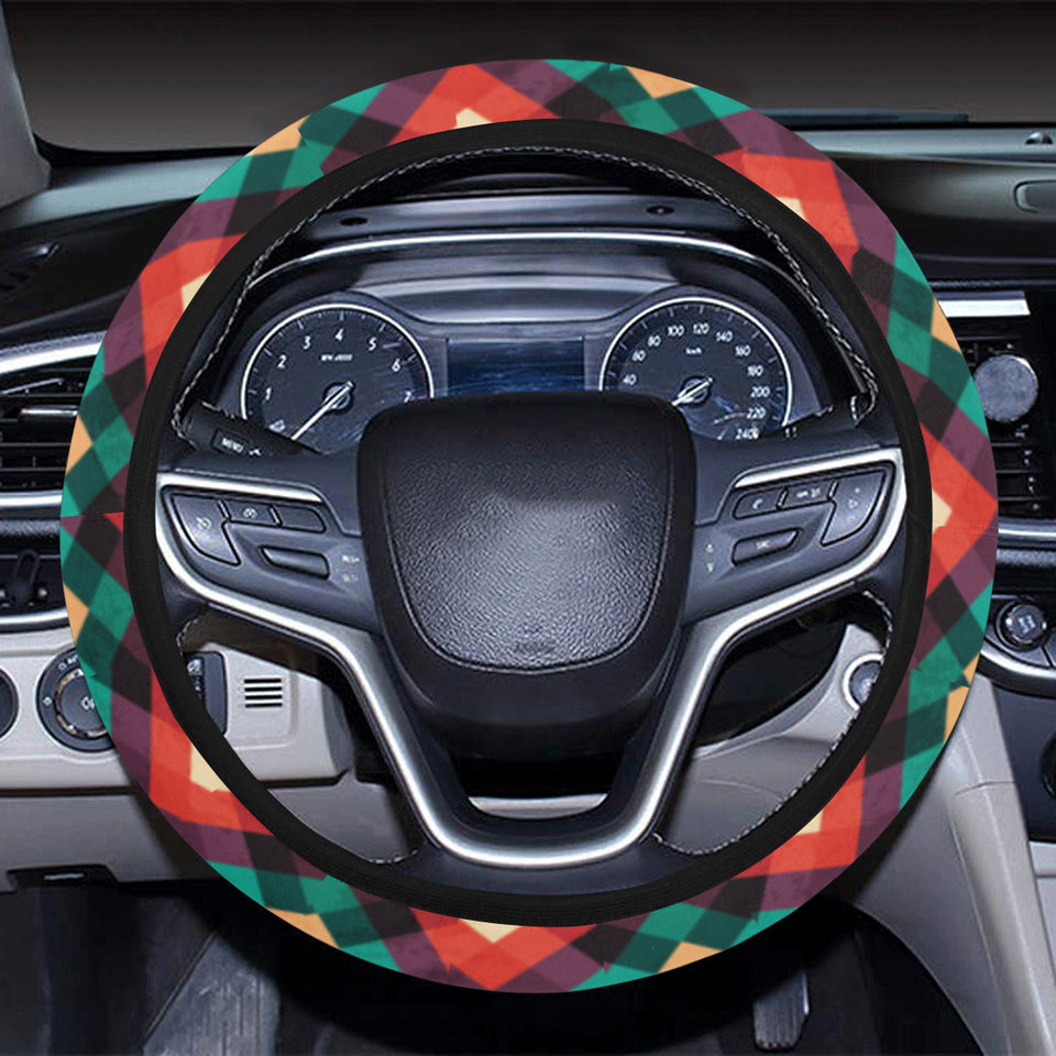 zigzag  chevron colorful pattern Car Steering Wheel Cover